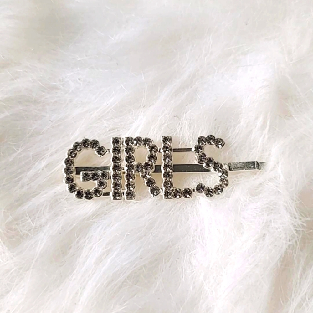 Silver Crystal Hair Pin